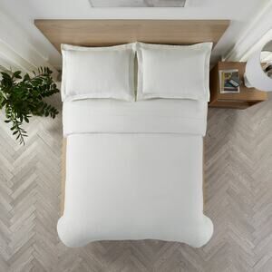 Serta Super Soft 3 Piece Cooling Duvet Cover Set Full / Queen White